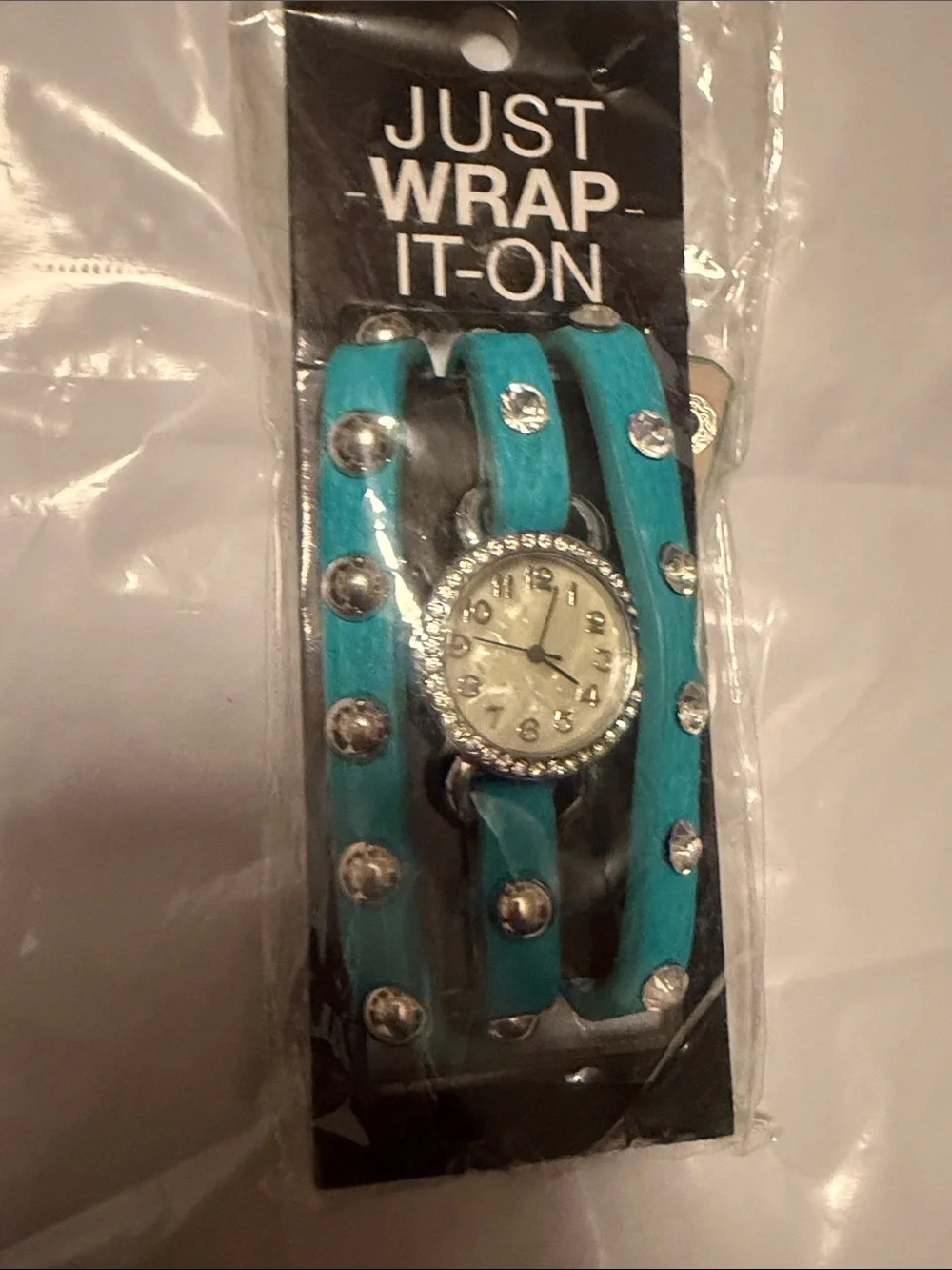 Turquoise Wrap Watch Bracelet with Studs